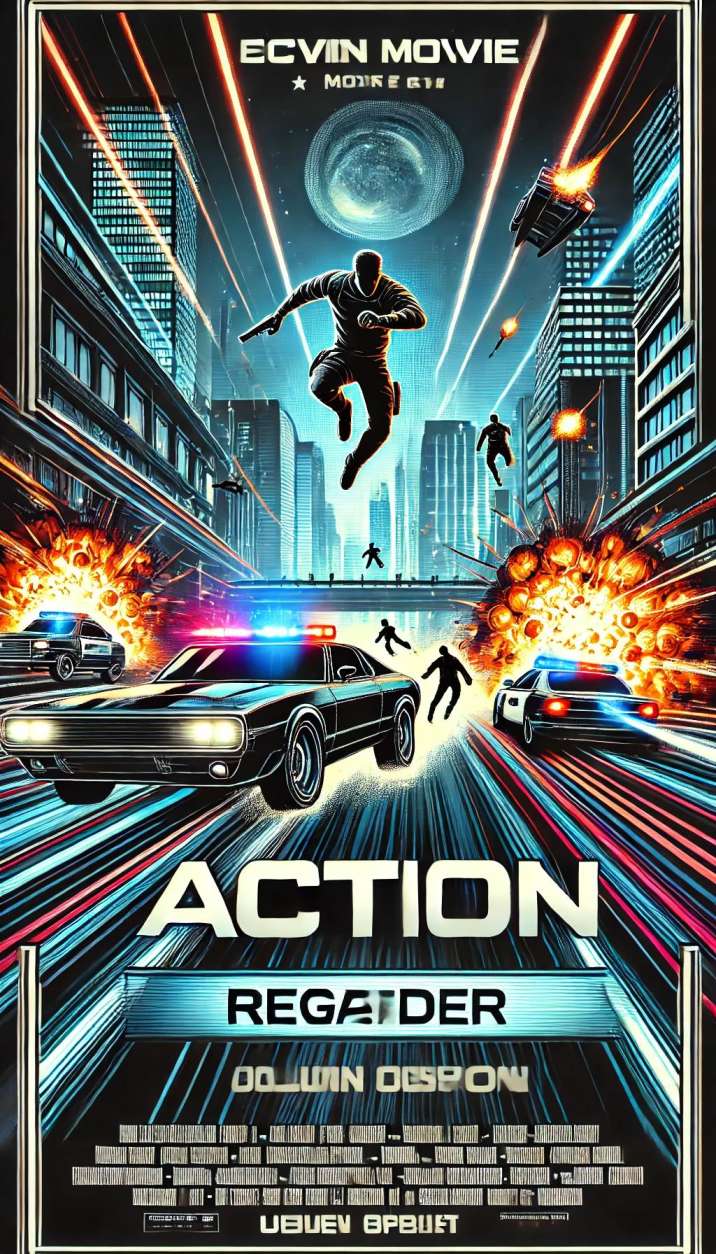 DALL·E 2025-01-28 18.43.25 - An action movie poster featuring a high-speed car chase through a futuristic city with neon lights (1)